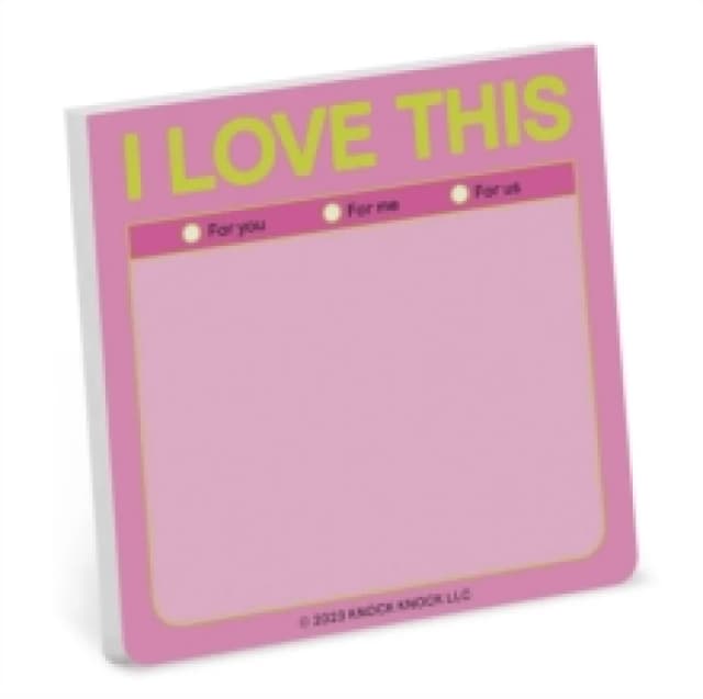 Knock Knock I Love This Sticky Note (Pastel) Other printed item