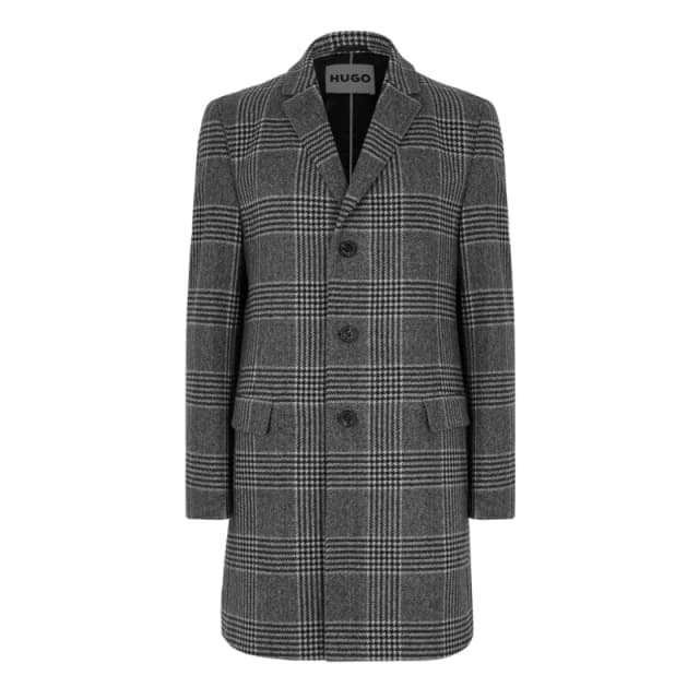 Hugo Migor2341 10252537 01 Overcoat Mens Medium Grey male XS