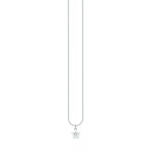 Thomas Sabo Sterling Silver Basics White Enamel Zirconia Necklace KE22