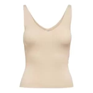 JDY v neck knitted vest - Beige