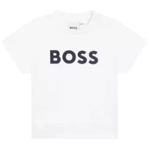 Boss Boss Large Logo T-Shirt Mens - White