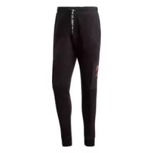 adidas Essentials BrandLove Fleece Joggers Mens - Black / Semi Impact Orange