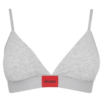 Hugo Stretch Cotton Triangle Bra - Grey