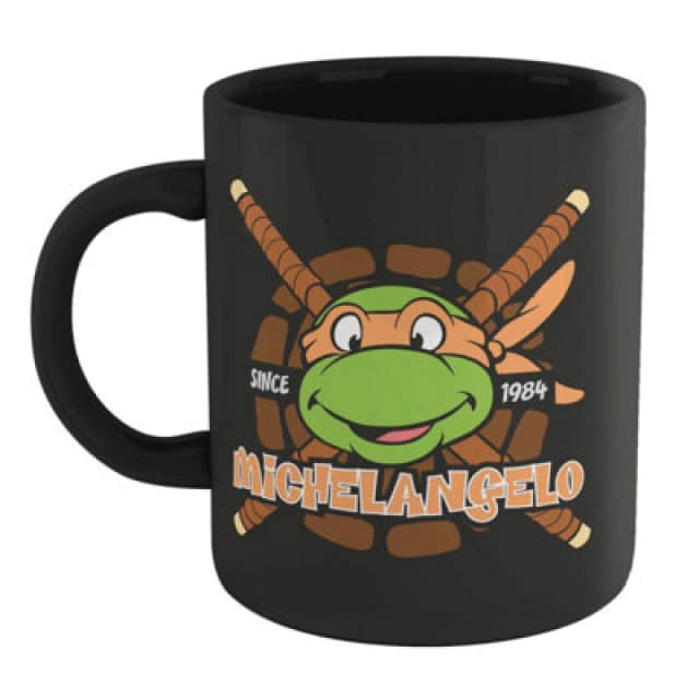 Teenage Mutant Ninja Turtles Teenage Mutant Ninja Turtles Official Michaelangelo Mug - Black One Size Unisex 5056762888528