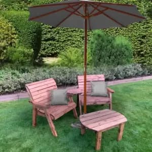 Charles Taylor Grand Angled Companion and Parasol Set, Grey