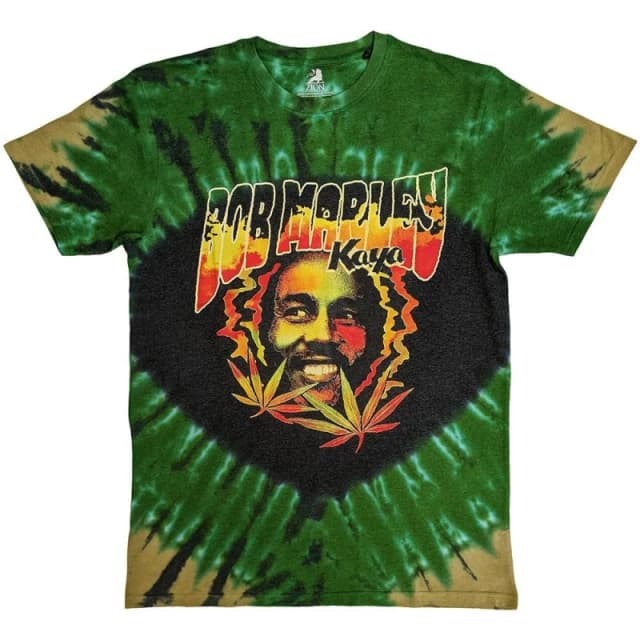 Bob Marley Bob Marley Men Kaya Smoke Washed T-Shirt in Green Size: X-Large Green XL Male 5063652109953