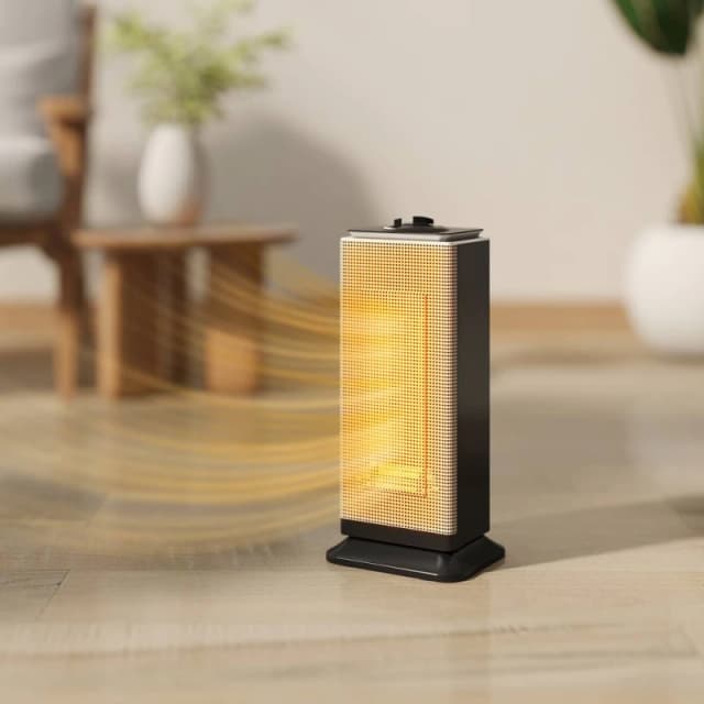 HOMCOM 1500W Electric Heater, Ceramic Space Heater with Fan, Black Unisex