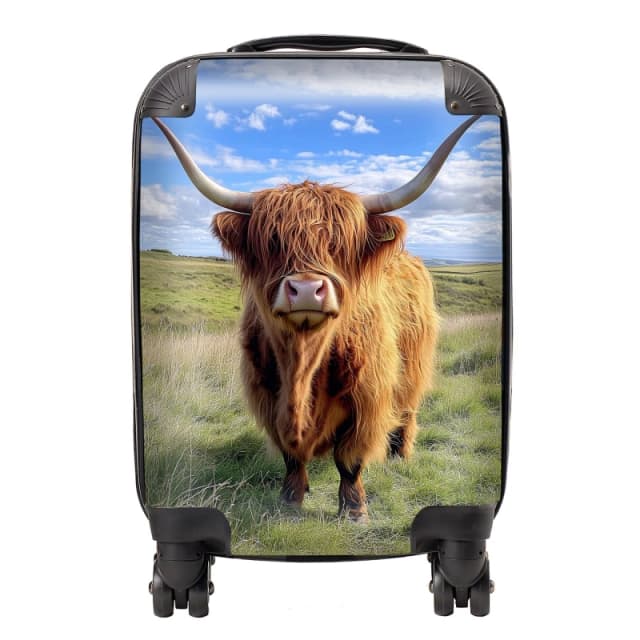 Warren Reed - Designer Highland Cow In Summer Suitcase Size: Small Multicolor Unisex Small