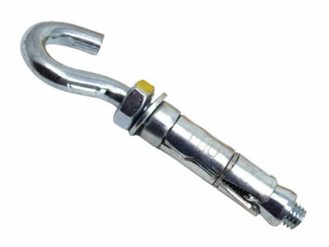 Masonmate Durable M10 Hook Bolt Shield Anchors - 25 Pack For Strong Masonry And Concrete Fixing