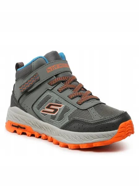 Skechers Boys Fuse Tread Trekor Leather Memory Foam Boots UK Size 3 (EU 36) Grey/Charcoal SKE1747-GYCC-3