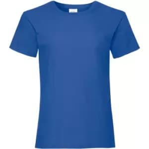 Fruit Of The Loom Girls Childrens Valueweight Short Sleeve T-Shirt (12-13) (Royal)