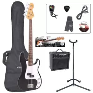 Encore E4 Bass Guitar Outfit - Black