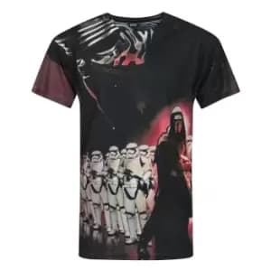 Star Wars Mens Force Awakens Kylo Ren Sublimation T-Shirt (L) (Black)