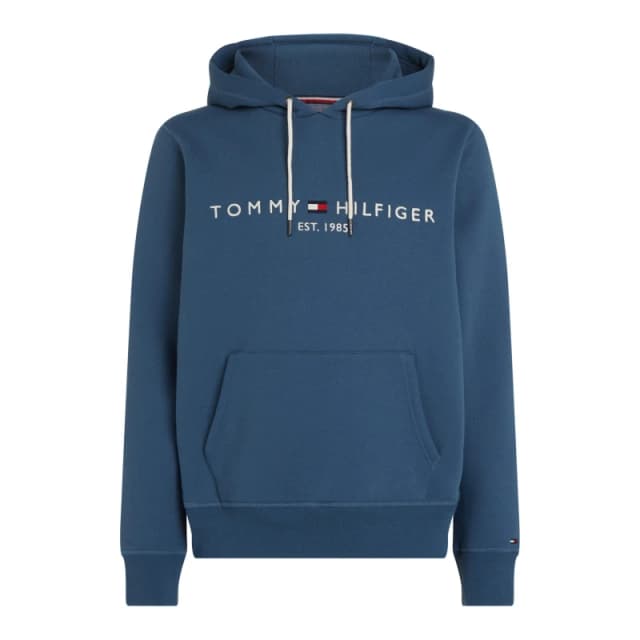 Tommy Hilfiger Tommy Cotton-Blend Hoodie - M Blue Hoodies and Sweatshirts male MW0MW11599DBZ M