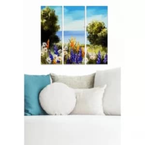 MDF5666063 Multicolor Decorative MDF Painting (3 Pieces)