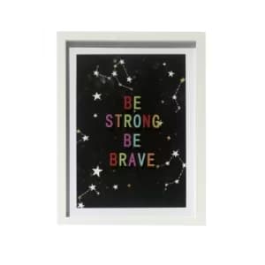 Glow in the Dark Slogan Framed Print