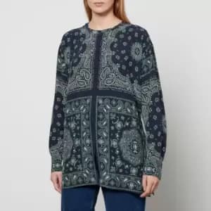 Tommy Hilfiger Womens Bandana Relaxed Blouse - Place Bandana/Desert Sky - EU 36/UK 8