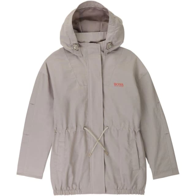 Boss Waterproof twill parka Sand White female 4Y