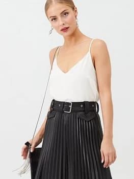 Oasis V Neck Cami - White, Off White, Size 18, Women