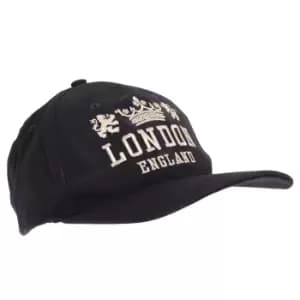 Unisex Navy London England Union Crest Cap (ONE SIZE) (NAVY)