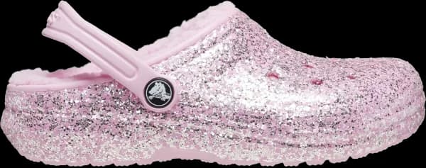 Crocs Kids Toddler Classic Lined Glitter Clogs Flamingo C5
