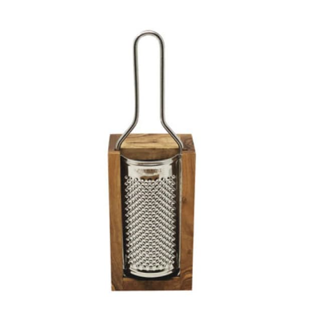 Verano Spanish Ceramics Olive Wood Natural Grained Rustic Kitchen Dining Grater w/ Box (Diam) 15cm Natural unisex