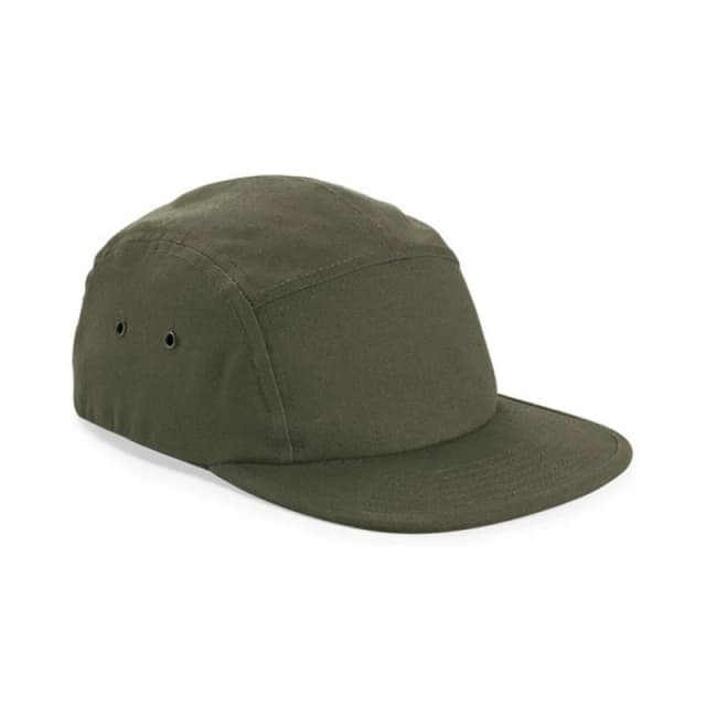 Beechfield Beechfield Men 5 Panel Canvas Cap in Dark Olive Dark Olive One Size Male 5063300883082