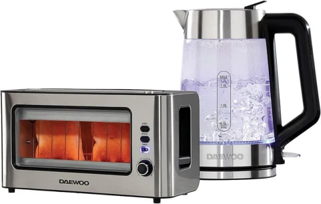 Daewoo SDA2646GE 1.7L Kettle and 2 Slice Toaster Bundle