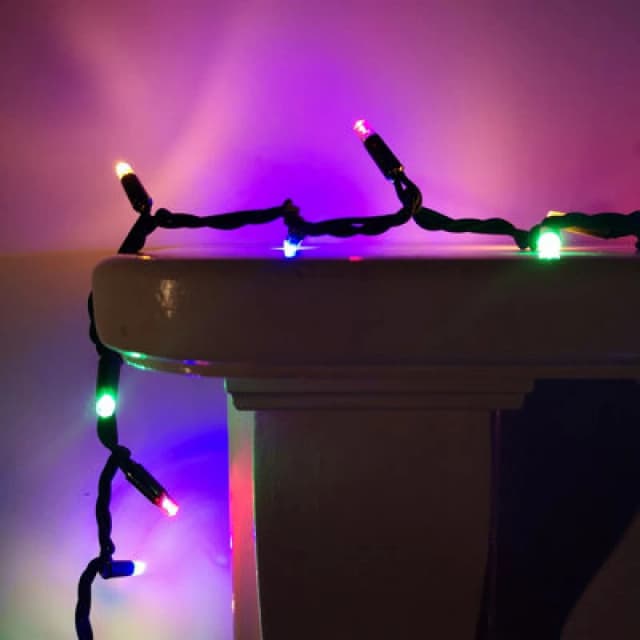 Samuel Alexander 100 LED 8M Premier Christmas Connectable Outdoor Static Lights In Multicoloured