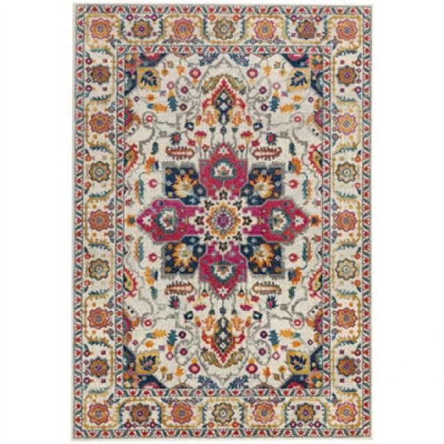 Nova Persian Rugs Nv24 In White Multi - 160X230Cm