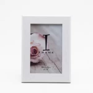 iFrame Thick White Wood Effect Photo Frame 4" x 6"