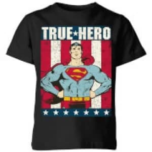 DC Originals Superman True Hero Kids T-Shirt - Black - 11-12 Years