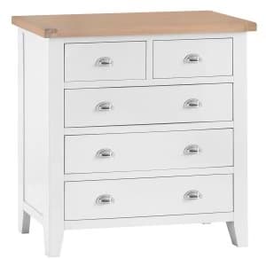 Madera 5 Drawer Chest of Drawers - White