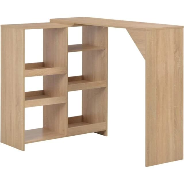 VIDAXL Vidaxl - Bar Table with Moveable Shelf Oak 138x39x110cm 280224