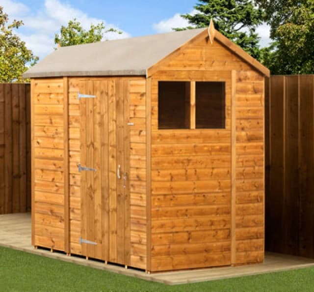 Empire Sheds Empire Modular Apex 6X6 Windows Dipped Treated Tongue And Groove Wooden Garden Shed (6' X 6' / 6ft X 6ft) (6X6)