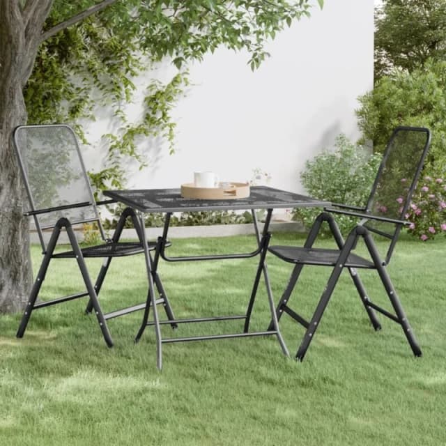 VIDAXL Garden Table 80x80x72cm Expanded Metal Mesh Anthracite Vidaxl 8720286677728