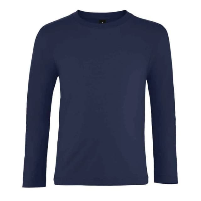 SOL'S Imperial Long-Sleeved T-Shirt in Navy Size: 4 Years Navy Unisex 4 Years