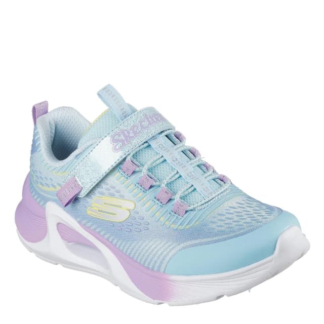 Skechers Kids Bungee and Strap Sparkle Mesh Print Runners Mint/Multi female C11 (28.5)