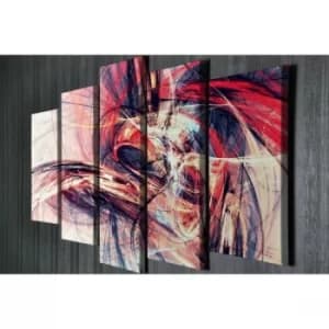 BC028 Multicolor Decorative Canvas Painting (5 Pieces)