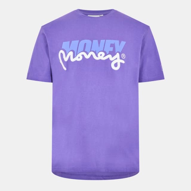 Money Money Men Two Tee in Purple Size: Medium Purple M Male 5052421507274