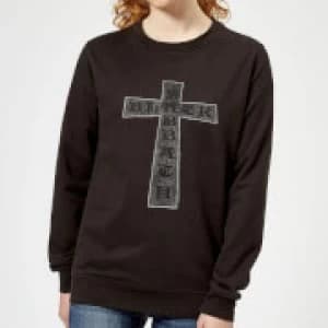 Black Sabbath Cross Womens Sweatshirt - Black