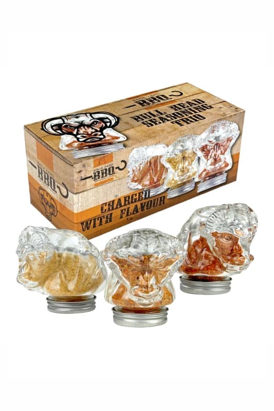 Kimm and Miller (UK) Ltd Kimm and Miller (UK) Ltd 3 X Glass Bull Seasonings in Red Size: 206ml Red 206ml Unisex 5055475463091