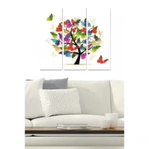 MDF9155747 Multicolor Decorative MDF Painting (3 Pieces)