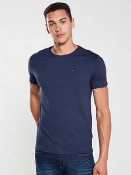Tommy Jeans Original Flag Logo T-Shirt - Navy