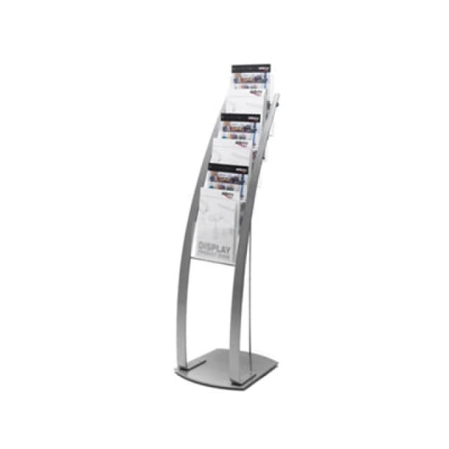 Deflecto Deflecto Six Pocket Literature Floor Stand A4 Silver DE693145 DE693145