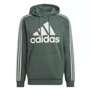 adidas Essentials Fleece 3-Stripes Logo Hoodie Mens - Green Oxide / Linen Green