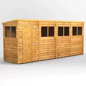16X4 Power Overlap Pent Shed