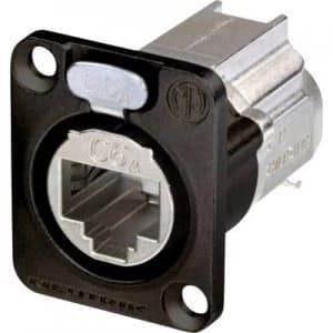 RJ45 Data Connector etherCON D series Socket, straight Number of pins: 8P8C NE8FDX-Y6-B Black Neutrik NE8FDX-Y6-B