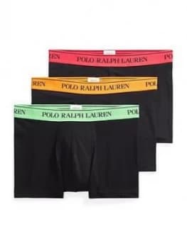 Polo Ralph Lauren 3 Pack Neon Waistband Trunks - Black