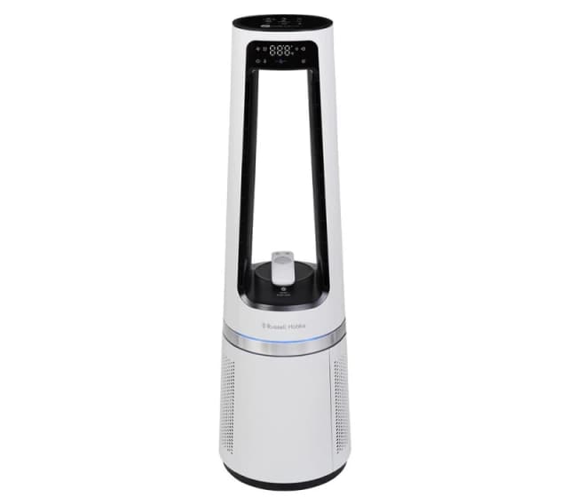 Russell Hobbs RHBLDL25W Hot & Cool Bladeless Tower Fan - White 5056233837802
